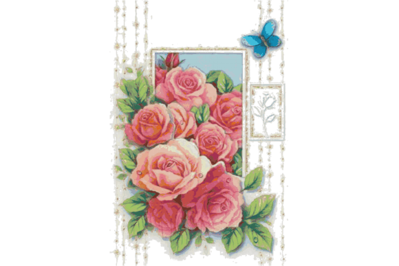 3D Flowers Counted Cross Stitch Patterns