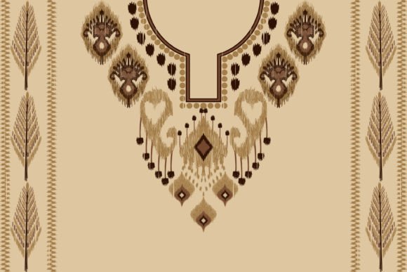 Beautiful Floral Neckline Embroidery