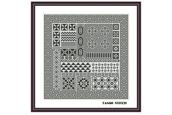 Black Ornament Easy Embroidery Sampler