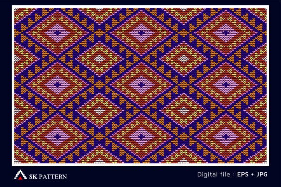 Embroidery Diagonal Ethnic Style Vector