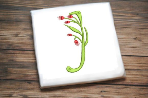 Floral Monogram Letter J: A Holiday-Ready Embroidery Gem