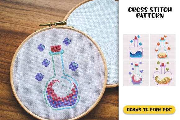 Magic Potion Cross Stitch Pattern