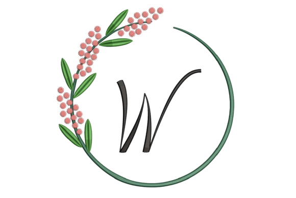 Monogram W: A Summer-Soft Floral Monogram for Handmade Goods
