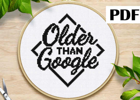 Older Than Google Cross Stitch Pattern