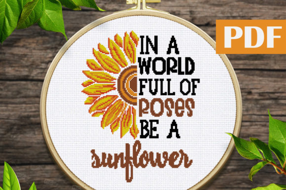 Sunflower Cross Stitch Pattern PDF